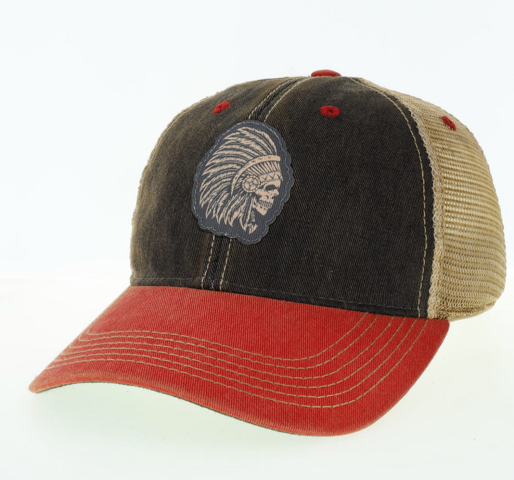 TRL Chief Cap - Scarlet Red & Vintage Black
